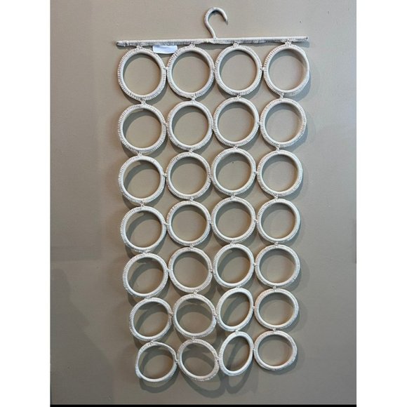 Ikea 28 Circle Scarf Hanger Belt Tie Organizer Hanging Ivory Macrame Komplement - Picture 4 of 5